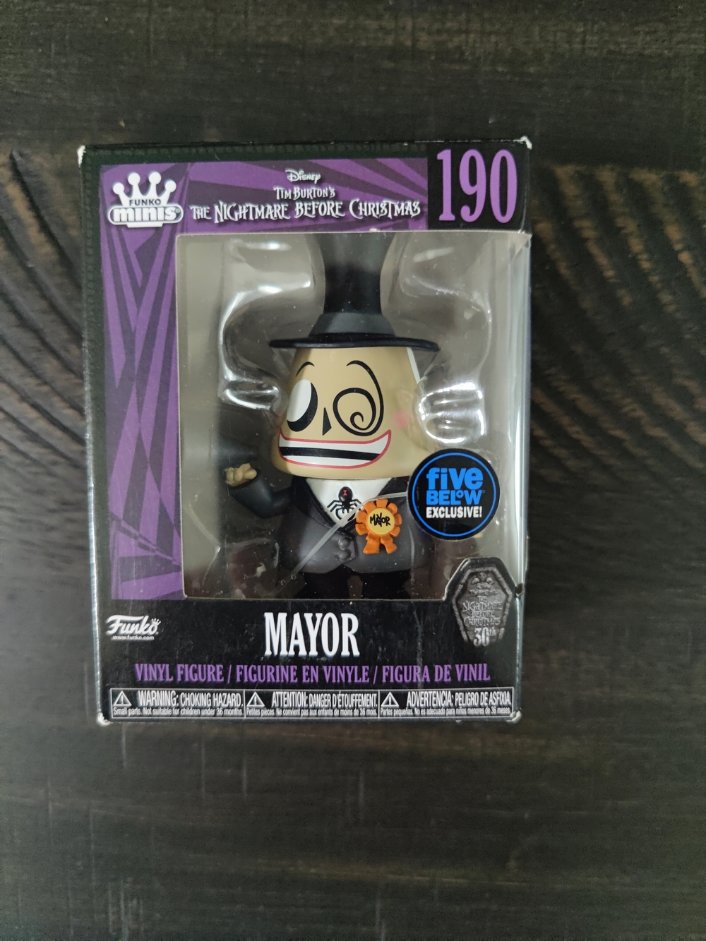 NWT Funko Minis Mayor Vinyl Figure - Black, Purple & Cream